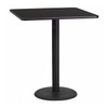 Square Laminate Table, Laminate Top, Wood Grain