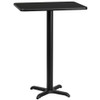 Rectangle Laminate Table Top, Laminate Top, Wood Grain  XU-BLKTB-2430-T2222B-GG