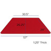Trapezoid Activity Table, Chrome, Laminate, Particleboard, Steel, Red  XU-A3060-TRAP-RED-T-A-CAS-GG