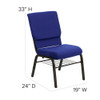 Flash Furniture Fabric Church Chair,Blue XU-CH-60096-NVY-BAS-GG