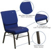 Flash Furniture Fabric Church Chair,Blue XU-CH-60096-NVY-DOT-BAS-GG