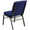 Flash Furniture Fabric Church Chair,Blue XU-CH-60096-NVY-DOT-BAS-GG