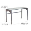 Flash Furniture Glass Top Desk w-Supportive Brace NAN-YLCD1219-GG