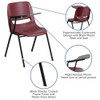 Tablet Arm Chair,Right Hand Flip-Up,Burg, 21" W, 25.5" L, 32" H, Burgundy  RUT-EO1-BY-RTAB-GG