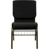 Flash Furniture Dot Fabric Church Chair,Black XU-CH-60096-BK-BAS-GG