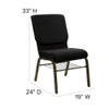 Flash Furniture Dot Fabric Church Chair,Black XU-CH-60096-BK-BAS-GG