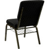 Flash Furniture Dot Fabric Church Chair,Black XU-CH-60096-BK-BAS-GG