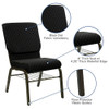 Flash Furniture Dot Fabric Church Chair,Black XU-CH-60096-BK-BAS-GG