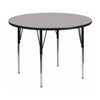 Flash Furniture Round Activity Table, Laminate, Grey XU-A42-RND-GY-H-A-GG