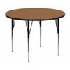 Flash Furniture Round Activity Table, Laminate, Wood Grain XU-A42-RND-OAK-T-A-GG