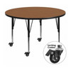 Round Activity Table, Laminate, Wood Grain
