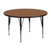Flash Furniture Round Activity Table, Laminate, Wood Grain XU-A42-RND-OAK-T-P-GG