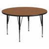 Flash Furniture Round Activity Table, Laminate, Wood Grain XU-A42-RND-OAK-T-P-GG