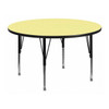 Flash Furniture Round Activity Table, Laminate, Yellow XU-A42-RND-YEL-T-P-GG
