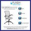Mesh Contemporary Chair, 17" to 21", Adjustable Arms, Gray  BL-ZP-8805-GY-GG