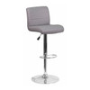 Flash Furniture Gray Vinyl Barstool,Adj Height DS-8101B-GY-GG