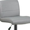Flash Furniture Gray Vinyl Barstool,Adj Height DS-8101B-GY-GG Flash Furniture Gray Vinyl Barstool,Adj Height DS-8101B-GY-GG
