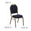 Hercules Banquet Chair, 17-1-4 in W 20-1-4" L 37-1-2" H, Fixed, Fabric Seat  FD-C03-ALLGOLD-H203774-GG