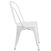 Contemporary Chair, White Back, 18 in W 20" L 33" H  CH-31230-WH-GG
