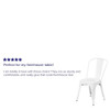 Contemporary Chair, White Back, 18 in W 20" L 33" H  CH-31230-WH-GG