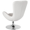 Flash Furniture White Leather Egg Series Chair CH-162430-WH-LEA-GG Flash Furniture White Leather Egg Series Chair CH-162430-WH-LEA-GG