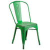 Contemporary Stackable Chair, 17-3-4 in W 20" L 33-1-2" H  ET-3534-GN-GG