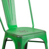 Contemporary Stackable Chair, 17-3-4 in W 20" L 33-1-2" H  ET-3534-GN-GG