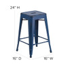 24" High Backless Blue Metal Counter Height Stool  ET-BT3503-24-AB-GG