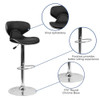 Black Vinyl Barstool, Adj Height, Seat Height Range: 24" to 32-1-2"  DS-815-BK-GG