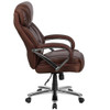 Hercules Office Chair, Brown Back, 27-1-2 in W 32" L 47" H, Padded  GO-2092M-1-BN-GG