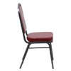 Hercules Banquet Chair, 17-1-4 in W 20-1-4" L 38" H, Vinyl Seat  FD-C01-SILVERVEIN-BURG-VY-GG