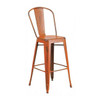 Flash Furniture Distressed Orange Metal Stool, Material: metal ET-3534-30-OR-GG