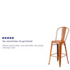 Flash Furniture Distressed Orange Metal Stool, Material: metal ET-3534-30-OR-GG