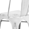 Contemporary Stackable Chair, White Back, 17-3-4 in W 20" L 33-1-2" H  ET-3534-WH-GG
