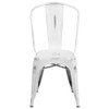Contemporary Stackable Chair, White Back, 17-3-4 in W 20" L 33-1-2" H  ET-3534-WH-GG