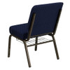 Hercules Church Chair, Blue Back, 21-1-4 in W 25" L 33" H, Fabric Seat  FD-CH0221-4-GV-S0810-BAS-GG