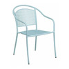 Flash Furniture Sky Blue Steel Patio Arm Chair with Round Back CO-3-SKY-GG