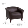 Flash Furniture Brown Leather Chair 111-1-BN-GG