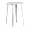 Flash Furniture Round 30" L, 30" W, 41" H, Metal Top, White CH-51090-40-WH-GG