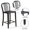 Flash Furniture 24" High Black-Gold Metal Counter Height Stool CH-61200-24-BQ-GG