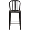 Flash Furniture 24" High Black-Gold Metal Counter Height Stool CH-61200-24-BQ-GG