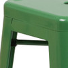 24" High Backless Green Metal Counter Height Stool  CH-31320-24-GN-GG