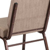 Hercules Church Chair, 21-1-4 in W 25" L 33" H, Fabric Seat  FD-CH0221-4-CV-BGE1-GG