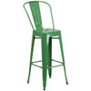 Flash Furniture Green Metal Outdoor Stool,30" CH-31320-30GB-GN-GG Flash Furniture Green Metal Outdoor Stool,30" CH-31320-30GB-GN-GG