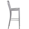 Flash Furniture 30" High Silver Metal Barstool with Slat Back CH-61200-30-SIL-GG
