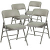 Flash Furniture Gray Vinyl Folding Chair,PK4 4-HA-MC309AV-GY-GG