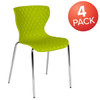 Flash Furniture Lowell Contemporary Design Citrus G,PK4 4-LF-7-07C-CGRN-GG
