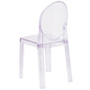Ghost Chair with Oval Back in Transparent Crystal,PK4  4-OW-GHOSTBACK-18-GG