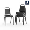 Flash Furniture Black Vinyl Banquet Chair,PK4 4-FD-BHF-1-GG