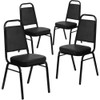 Flash Furniture Black Vinyl Banquet Chair,PK4 4-FD-BHF-1-GG
